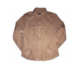 Tan Button Up Collared Blouse - NWOT